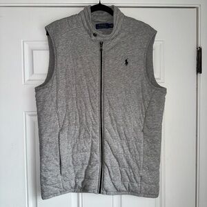 POLO RALPH‎ LAUREN CHIC LUXE SPORTY QUILTED VEST gray men’s size M